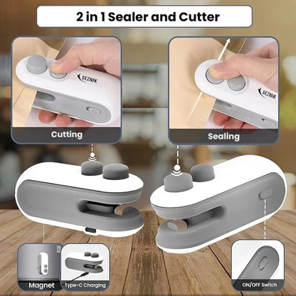 Portable Mini Sealer | No Preheating Needed | Airtight Seal